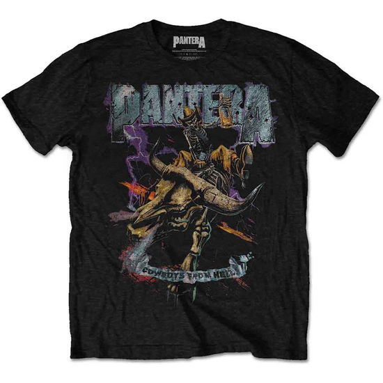 Pantera Unisex T-Shirt: Vintage Rider - Pantera - Fanituote - Bravado - 5055979943099 - torstai 30. tammikuuta 2020