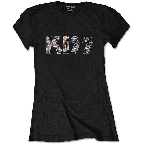 KISS Ladies T-Shirt: Logo (Embellished) - Kiss - Mercancía -  - 5056170686099 - 