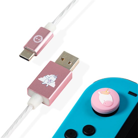 Cover for Nintendo · Nintendo Switch Unicorn Usb-c Led Cable and Grips (MERCH)