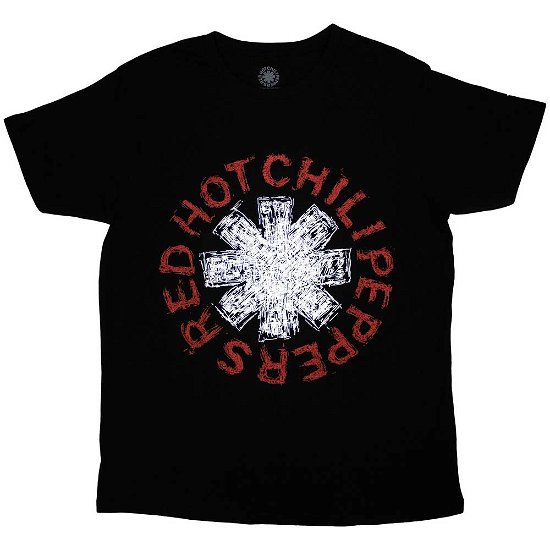 Red Hot Chili Peppers Unisex T-Shirt: Scribble Asterisk - Red Hot Chili Peppers - Mercancía -  - 5056737209099 - 