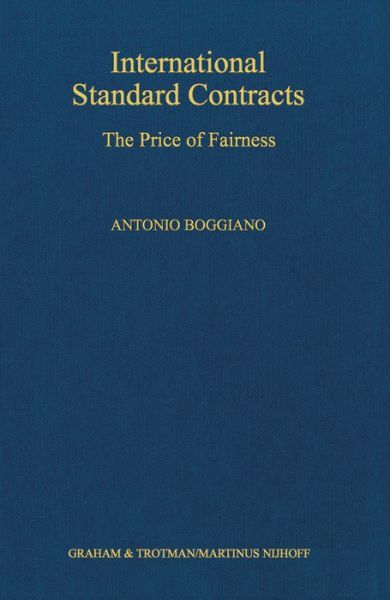 Cover for Antonio Boggiano · International Standard Contracts: The Price of fairness (Hardcover Book) [1990 edition] (1990)