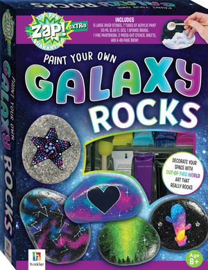 Zap! Extra Paint Your Own Galaxy Rocks - Rock Painting - Hinkler Pty Ltd - Bøger - Hinkler Books - 9781488939099 - 1. april 2019