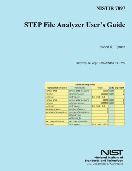 Nistir 7897: Step File Analyzer User's Guide - U.s. Department of Commerce - Kirjat - CreateSpace Independent Publishing Platf - 9781502466099 - torstai 9. lokakuuta 2014