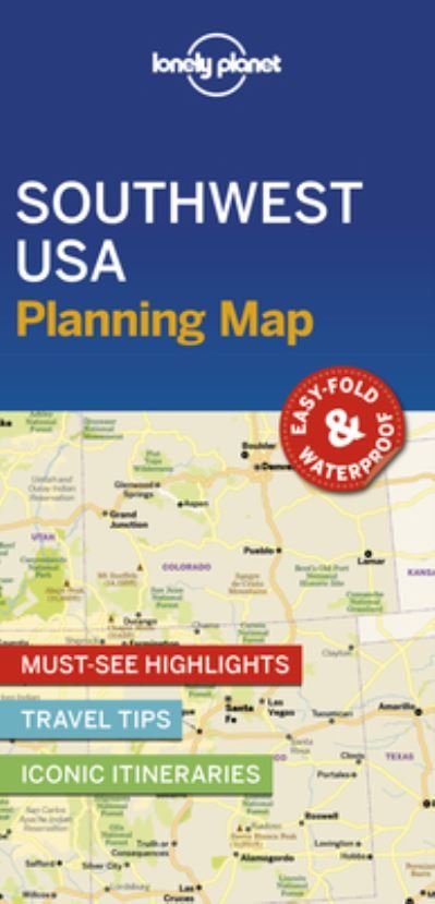 Cover for Lonely Planet · Lonely Planet Southwest USA Planning Map (Landkart)