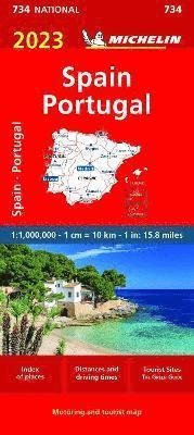 Spain & Portugal 2023 - Michelin National Map 734 - Michelin - Bücher - Michelin Editions des Voyages - 9782067258099 - 19. Januar 2023