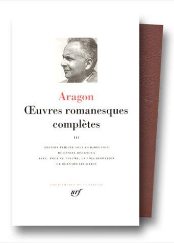 Cover for Louis Aragon · Oevres Romanesques 1 (Hardcover Book) (1997)