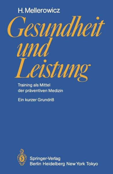 Cover for H. Mellerowicz · Gesundheit und Leistung (Paperback Book) [German edition] (1985)
