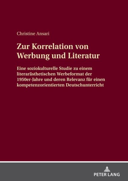 Cover for Christine Ansari · Zur Korrelation Von Werbung und Literatur (Book) (2024)