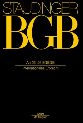 Cover for Staudinger · BGB.Art.25,26 EGBGB (Book) (2023)