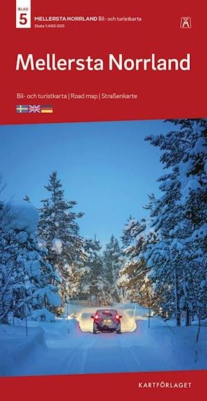 Cover for Norstedts · Bil- &amp; turistkartan: Mellersta Norrland : bil- och turistkarta - road map - Straßenkarte (Hardcover Book) (2022)