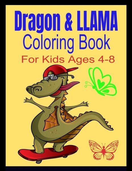 Cover for Cute Coloring · Dragon &amp; LLAMA Coloring Book (Paperback Bog) (2020)