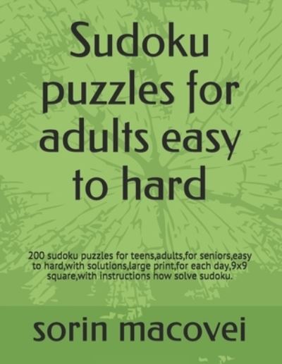 Cover for Sorin Macovei · Sudoku puzzles for adults easy to hard (Paperback Book) (2021)