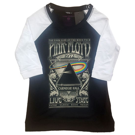 Pink Floyd Ladies Raglan T-Shirt: Carnegie Hall Poster - Pink Floyd - Produtos -  - 5056368653100 - 