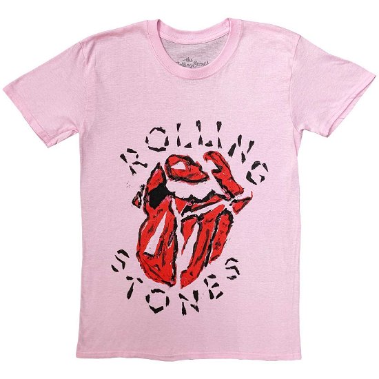 The Rolling Stones Unisex T-Shirt: Hackney Diamonds Painted Tongue - The Rolling Stones - Merchandise -  - 5056737204100 - 