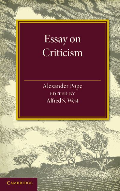 Cover for Alexander Pope · Essay on Criticism: Edited with Introduction and Notes (Paperback Book) (2014)