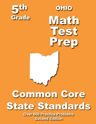 Cover for Teachers' Treasures · Ohio 5th Grade Math Test Prep: Common Core Learning Standards (Paperback Book) (2013)