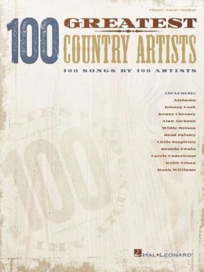 Cover for Hal Leonard Publishing Corporation · 100 Greatest Country Artists (Paperback Bog) (2018)