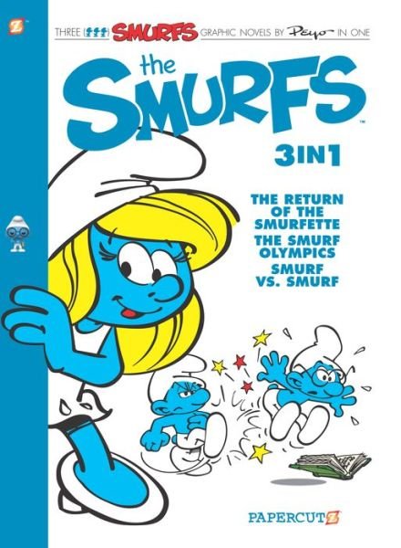 Cover for Peyo · The Smurfs 3-in-1 Vol. 4: The Return of Smurfette, The Smurf Olympics, and Smurf vs Smurf (Paperback Bog) (2020)