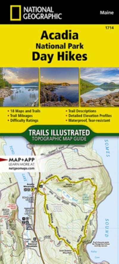 Acadia National Park Day Hikes Map - National Geographic Topographic Map Guide - National Geographic Maps - Livros - National Geographic Maps - 9781566959100 - 15 de maio de 2023