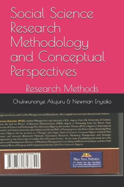 Cover for Newman Chintuwa Enyioko · Social Science Research Methodology and Conceptual Perspectives (Taschenbuch) (2019)