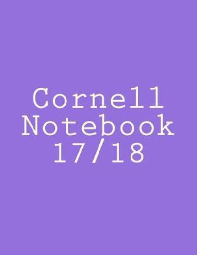 Cover for Inc Gelding Publishing · Cornell Notebook 17/18 (Paperback Bog) (2017)