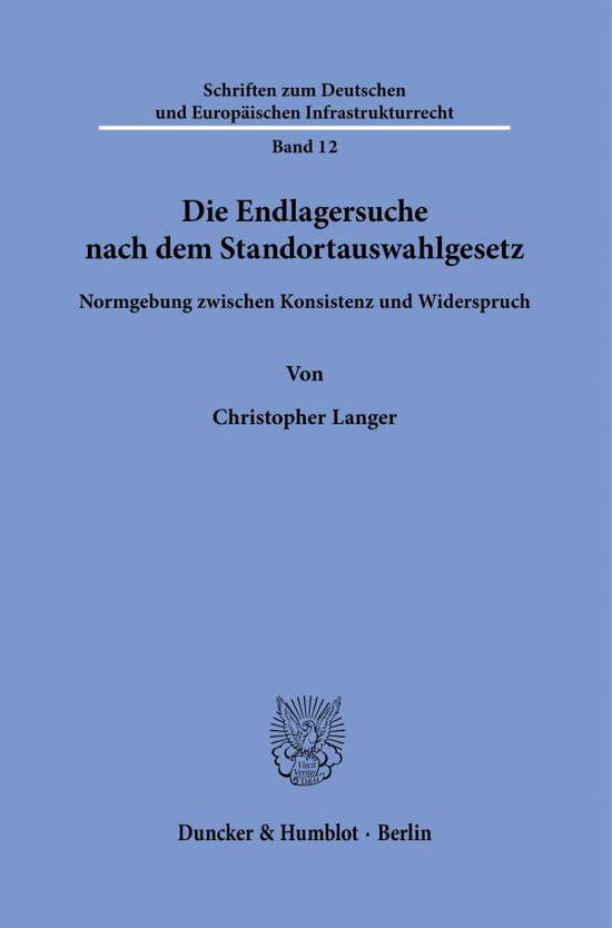 Cover for Langer · Die Endlagersuche nach dem Stand (Book) (2020)