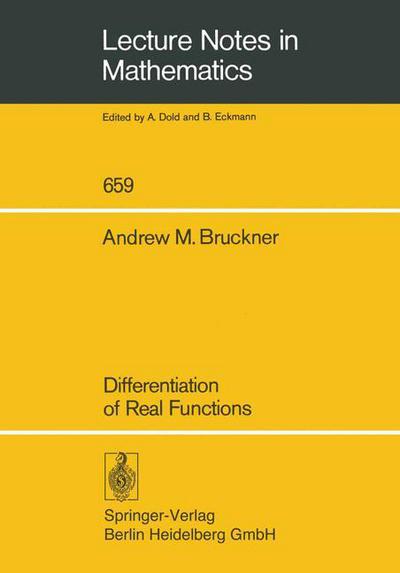 Cover for Andrew W. Bruckner · Differentiation of Real Functions - Lecture Notes in Mathematics (Paperback Book) (1978)