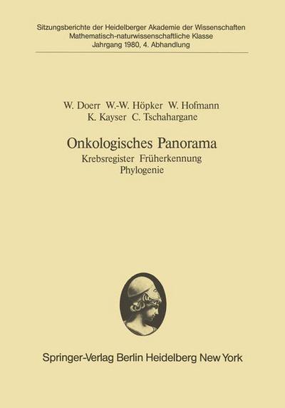 Cover for W. Doerr · Onkologisches Panorama - Sitzungsberichte Der Heidelberger Akademie Der Wissenschaften (Paperback Bog) [German edition] (1980)