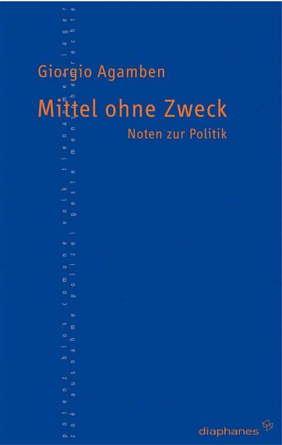 Cover for Giorgio Agamben · Mittel Ohne Zweck (Bog)