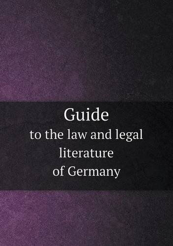 Cover for Library of Congress · Guide to the Law and Legal Literature of Germany (Paperback Book) (2013)