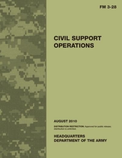 Cover for U S Army · FM 3-28 Civil Support Operations (Paperback Book) (2021)