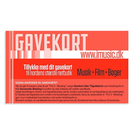 Gavekort DKK 100 - Gavekort - Gavekort - iMusic - 9910000000100 -