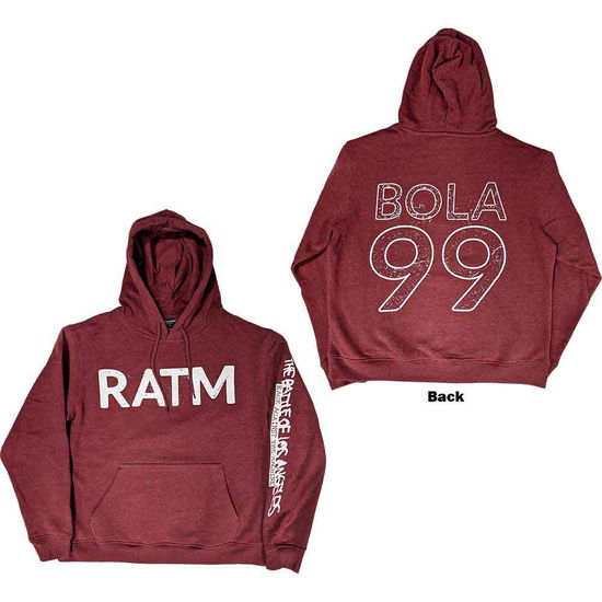 Cover for Rage Against The Machine · Rage Against The Machine Unisex Pullover Hoodie: Battle 99. (Maroon Red) (Back Print) (Hoodie)