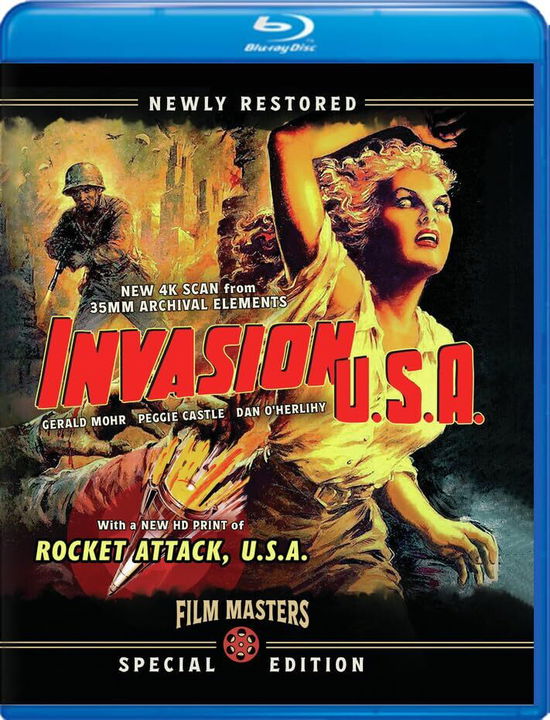 Cover for Invasion USA (1952) with Bonus Film Rocket Attack (Blu-ray) (2025)