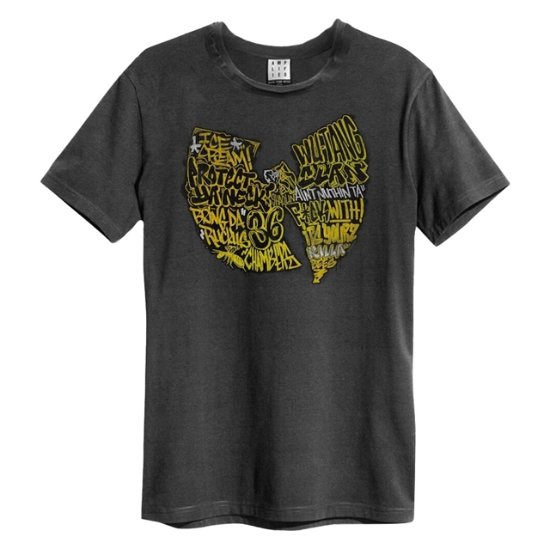 Wu Tang Clan - Graffiti Logo Amplified Medium Vintage Charcoal T Shirt - Wu Tang Clan - Koopwaar - AMPLIFIED - 5054488307101 - 