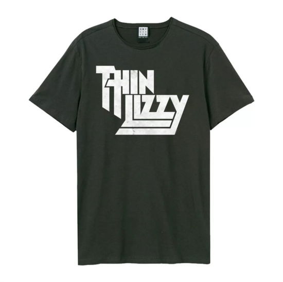 Cover for Thin Lizzy · Thin Lizzy Logo Amplified Vintage Charcoal Small T Shirt (T-shirt)