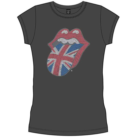 Cover for The Rolling Stones · Rolling Stones (The): Classic Uk Tongue (T-Shirt Donna Tg. M) (T-shirt) [size M] [Grey - Ladies edition]