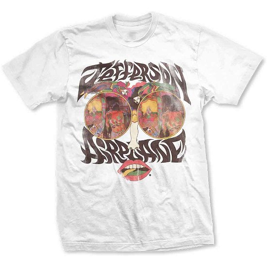 Cover for Jefferson Airplane · Jefferson Airplane Unisex T-Shirt: Lips (T-shirt) [size S] [White - Unisex edition]