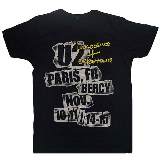 U2 Unisex T-Shirt: I+E Paris Event 2015 (Ex-Tour) - U2 - Mercancía -  - 5056561002101 - 