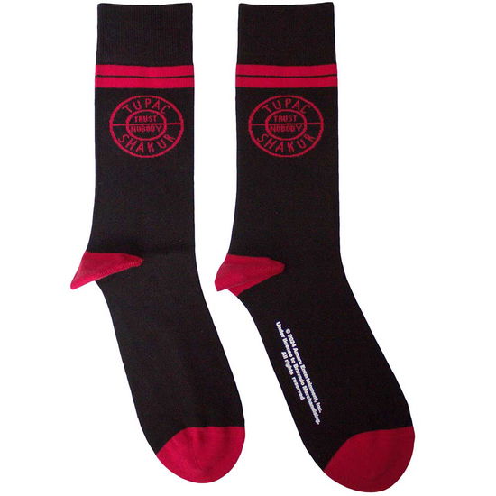 Cover for Tupac · Tupac Unisex Ankle Socks: Circle Logo (Black) (UK Size 7 - 11) (Bekleidung) [size M] (2024)