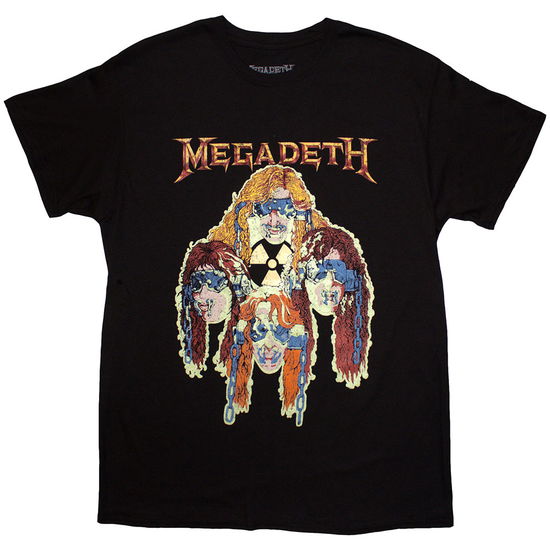 Cover for Megadeth · Megadeth Unisex T-Shirt: Nuclear Glowheads (Black) (T-shirt) [size L] (2024)