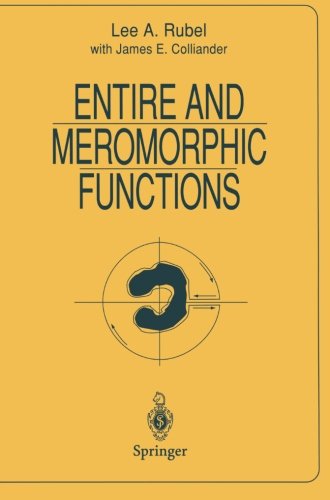 Entire and Meromorphic Functions - Universitext - Lee A. Rubel - Böcker - Springer-Verlag New York Inc. - 9780387945101 - 28 februari 1996