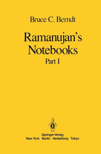 Cover for Bruce C. Berndt · Ramanujan's Notebooks: Part I (Gebundenes Buch) [1985 edition] (1985)