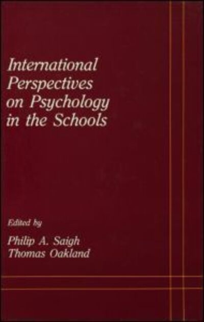 Cover for Saigh · International Perspectives on Psychology in the Schools - School Psychology Series (Hardcover Book) (1989)