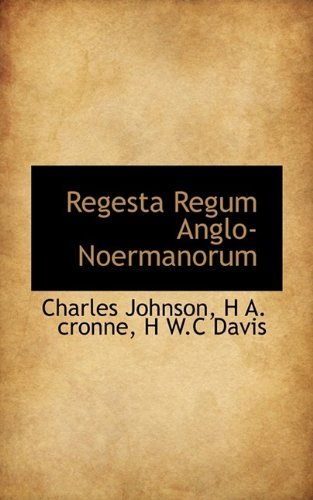 Cover for Davis · Regesta Regum Anglo-noermanorum (Paperback Bog) (2009)