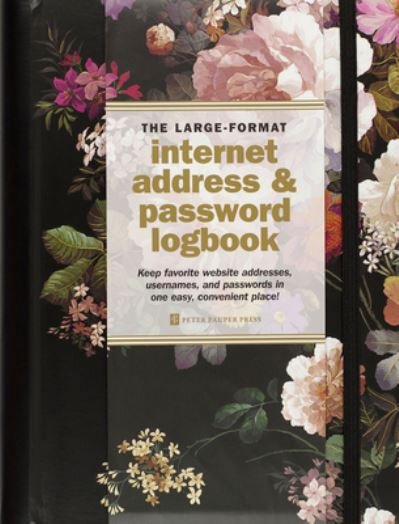 Cover for Peter Pauper Press Inc · Midnight Floral Large Internet Address &amp; Password Logbook (Book) (2020)