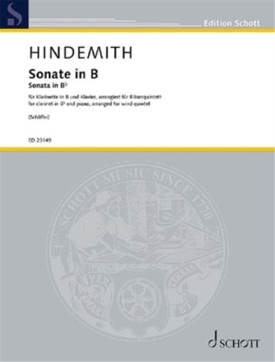 Cover for Paul Hindemith · Sonate for Wind Quintet (from Clarinet and Piano) Score and Parts (Book) (2022)