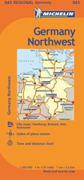 Michelin Germany Northwest Map 541 (Maps / Regional (Michelin)) - Michelin - Libros - Michelin Travel & Lifestyle - 9782067186101 - 15 de mayo de 2017