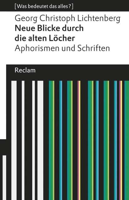 Cover for Georg Christoph Lichtenberg · Wbda Neue Blicke Durch Die Alten LÃ¶cher (Book)