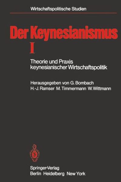Cover for Gottfried Bombach · Der Keynesianismus (Paperback Book) (1976)